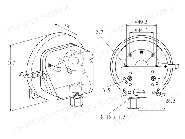 Kromschroder DL 3K-4W — реле давления — 84444609