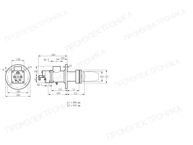 Kromschroder BIC 100HB-900/935-(37)EB — промышленная газовая горелка — 84099975
