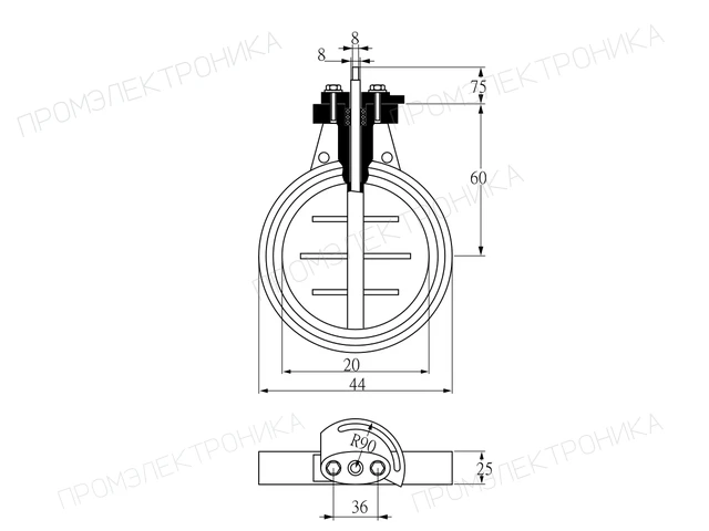 Kromschroder DKR 20Z03F100D — дисковая поворотная заслонка — 03149203