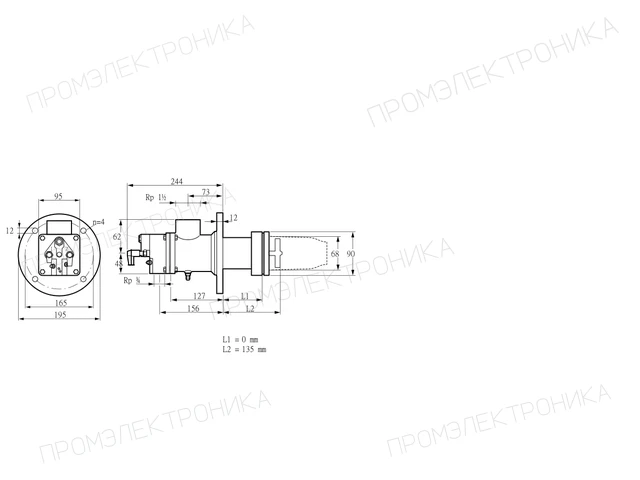 Kromschroder BIC 65HB-0/135-(34)E — промышленная газовая горелка — 84299749