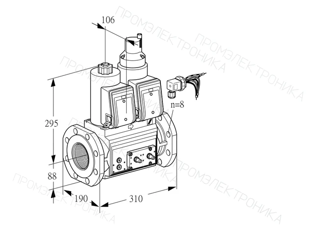 Kromschroder VCS 780F05NLWRE/PPMM/PPMM — двойной электромагнитный газовый клапан — 88207290