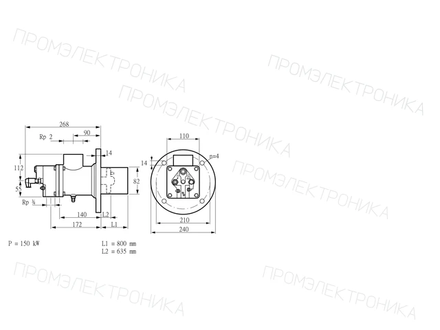 Kromschroder BIO 80HB-800/635-(16)FB — промышленная газовая горелка — 84199096