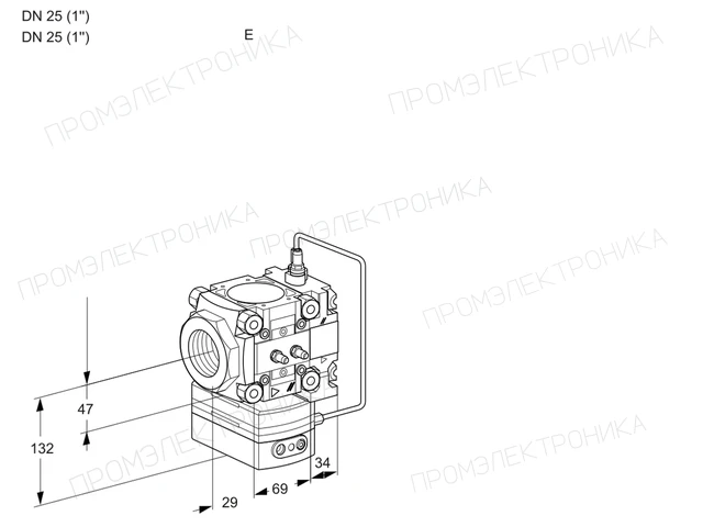 Kromschroder VRH 2E25R/25R05HEVR/MM/PP — регулятор расхода газа — 88100063