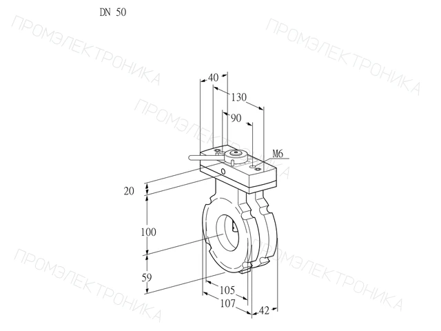 Kromschroder BVG 50W05H — дисковая поворотная заслонка — 88301780