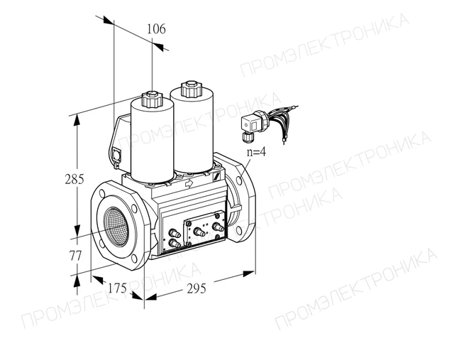 Kromschroder VCS 665F05NNWLE/MMMM/PPMM — двойной электромагнитный газовый клапан — 88203778