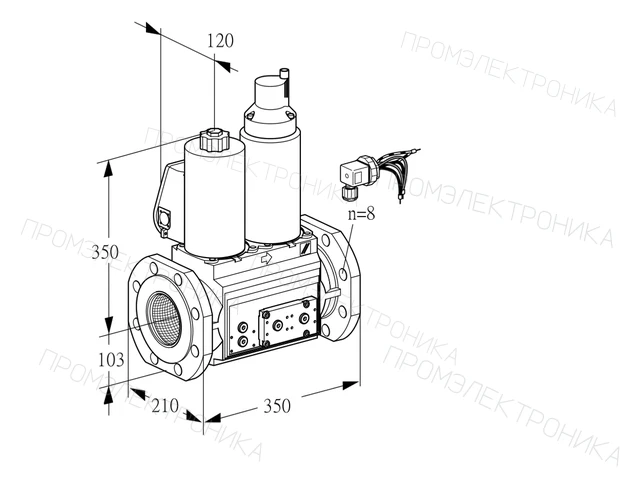 Kromschroder VCS 8100F05NLWLE/PPPP/PPEP — двойной электромагнитный газовый клапан — 88207386