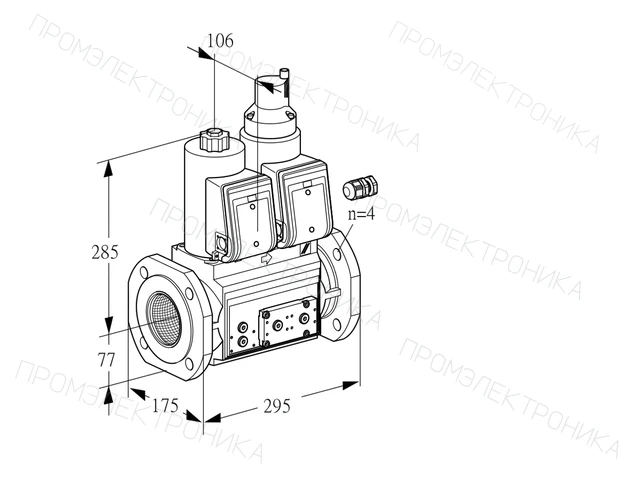 Kromschroder VCS 665F05NLWR3E/PPPP/PPEP — двойной электромагнитный газовый клапан — 88205054