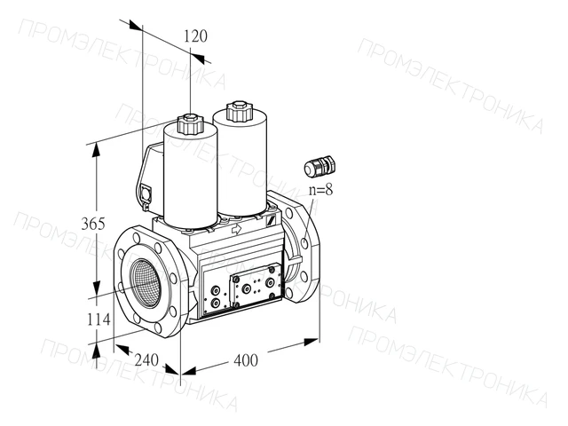 Kromschroder VCS 9125F05NNAL3E/PPPP/PPPP — двойной электромагнитный газовый клапан — 88204020