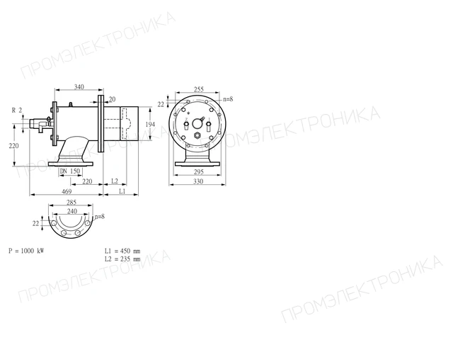 Kromschroder ZIO 200RB-450/235-(20)DB — промышленная газовая горелка — 84099657