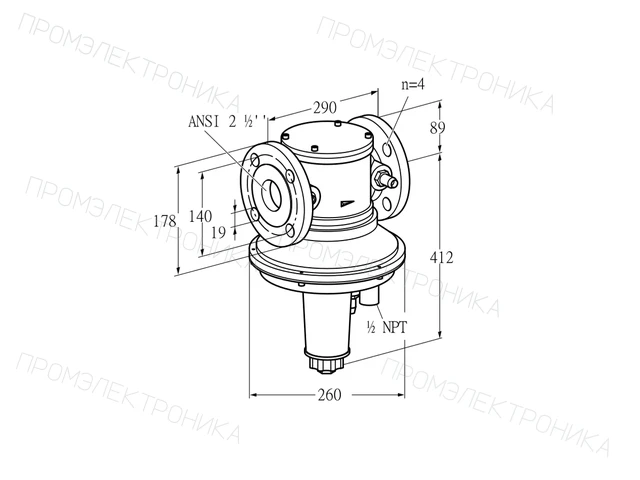 Kromschroder GIK 65TA02-3 — регулятор соотношения газ/воздух — 85092320