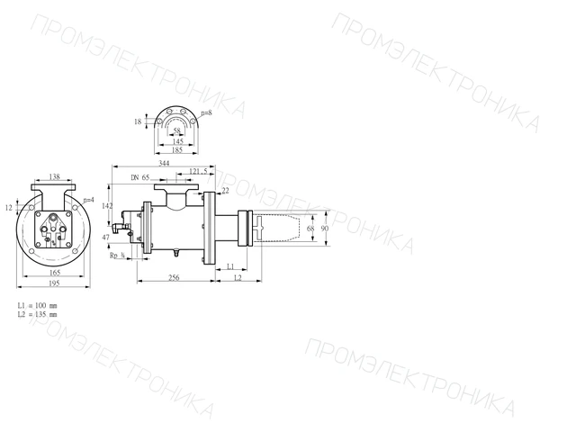 Kromschroder BICW 65HB-100/135-(34)G — промышленная газовая горелка — 84199074