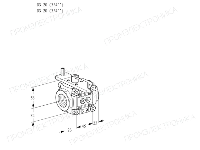 Kromschroder VFC 1T20/20N05-08PPMM — линейный регулятор расхода — 88303897