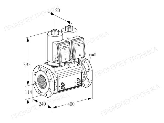 Kromschroder VCS 9T125A05NNAGRB/MMMM/PPPP — двойной электромагнитный газовый клапан — 88203079