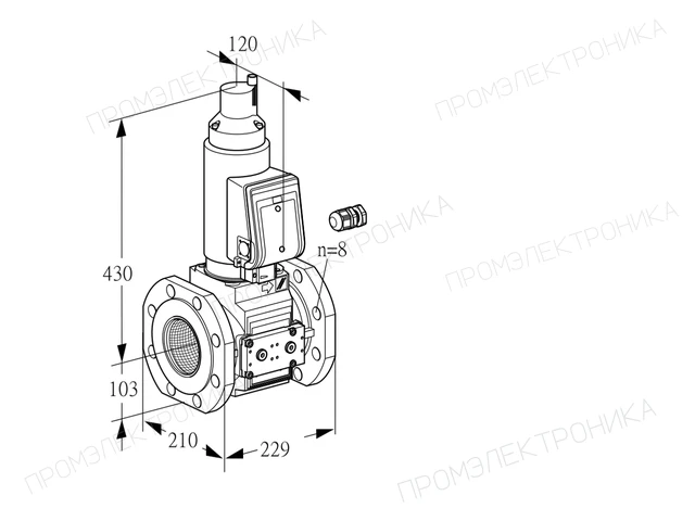 Kromschroder VAS 8100F05LWGR3E/PP/MM — электромагнитный газовый клапан — 88206715