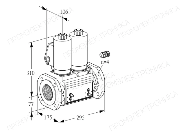 Kromschroder VCS 665F05NNWGL3B/MPPM/MPPM — двойной электромагнитный газовый клапан — 88203673