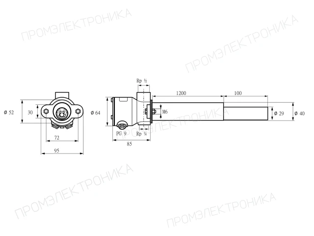 Kromschroder ZKIH 1200/100R — запальная горелка — 84214120