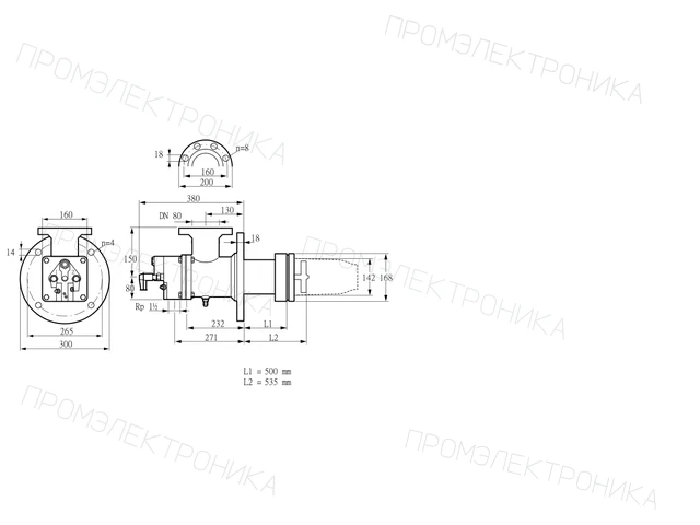 Kromschroder BIC 140HB-500/535-(26)E — промышленная газовая горелка — 84035084