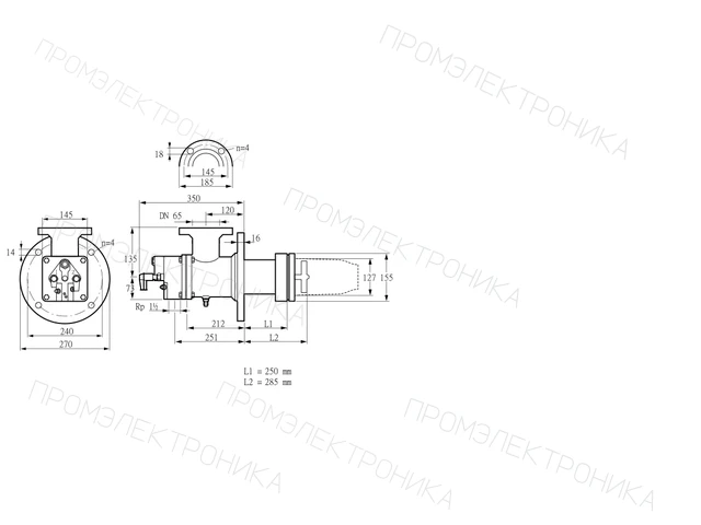 Kromschroder BIC 125RB-250/285-(15)EB — промышленная газовая горелка — 84099943