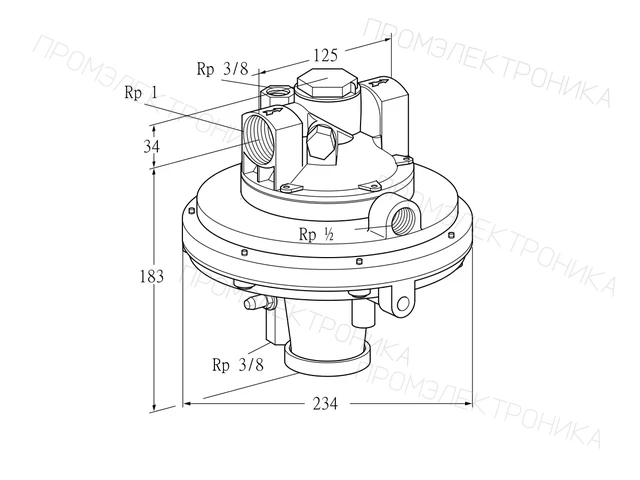 Kromschroder GIKH 25R02-5B — регулятор соотношения газ/воздух — 03155192