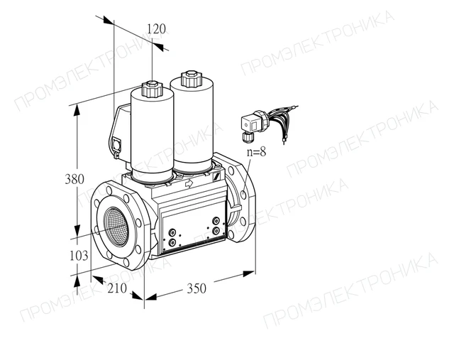 Kromschroder VCS 8100F05NNWSLB/PPPP/PPPP — двойной электромагнитный газовый клапан — 88203337