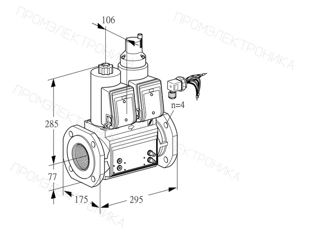 Kromschroder VCS 665F05NLWRB/PPMM/PPMM — двойной электромагнитный газовый клапан — 88207600