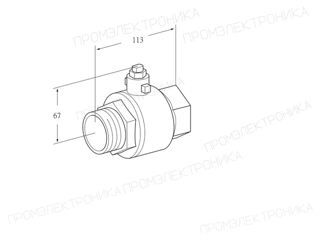 Kromschroder GEH 40R50 — регулировочный кран — 03352510