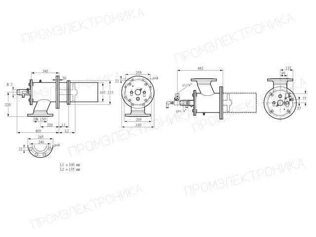 Kromschroder ZIC 200RML-100/135-(37)D — промышленная газовая горелка — 84277625