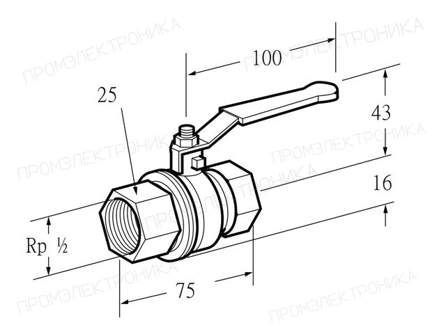 Kromschroder AKT 15R50B — ручной газовый кран — 03152272