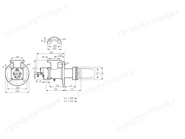 Kromschroder BIC 125HB-900/935-(2)EB — промышленная газовая горелка — 84099976