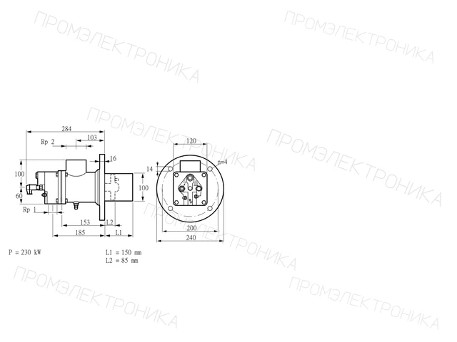 Kromschroder BIO 100HB-150/85-(37)E — промышленная газовая горелка — 84099356