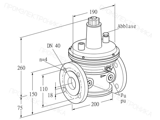 Kromschroder VAR 40F05-2 — регулятор давления газа — 86054031