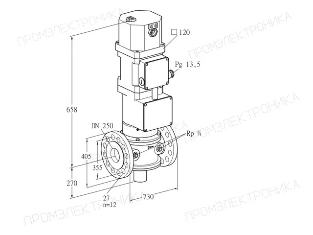 Kromschroder VK 250F05W5HXA43 — электромагнитный газовый клапан — 85311152