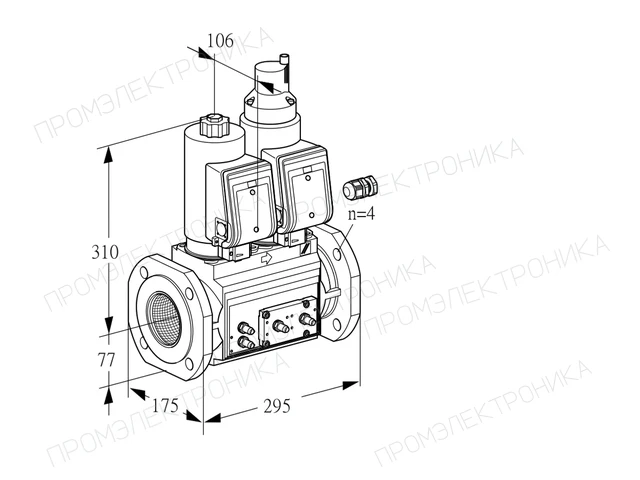 Kromschroder VCS 665F05NLWGR3E/MMMM/MMMM — двойной электромагнитный газовый клапан — 88207900