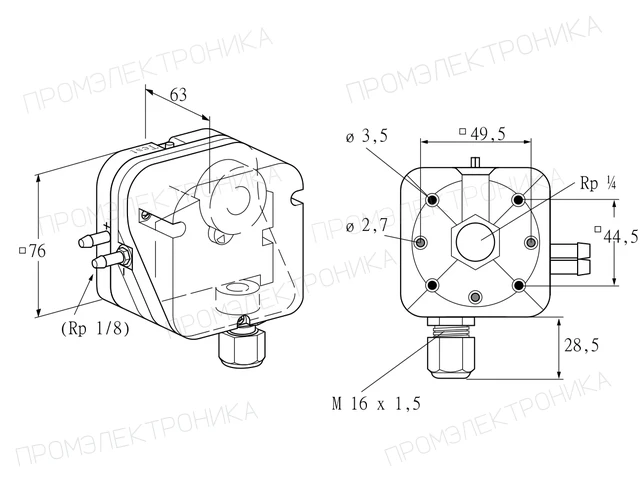 Kromschroder DL 50AG-41 — реле давления — 84444544