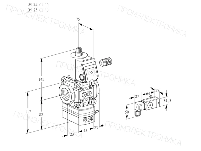 Kromschroder VAD 125R/NW-50A — регулятор давления газа — 88031970