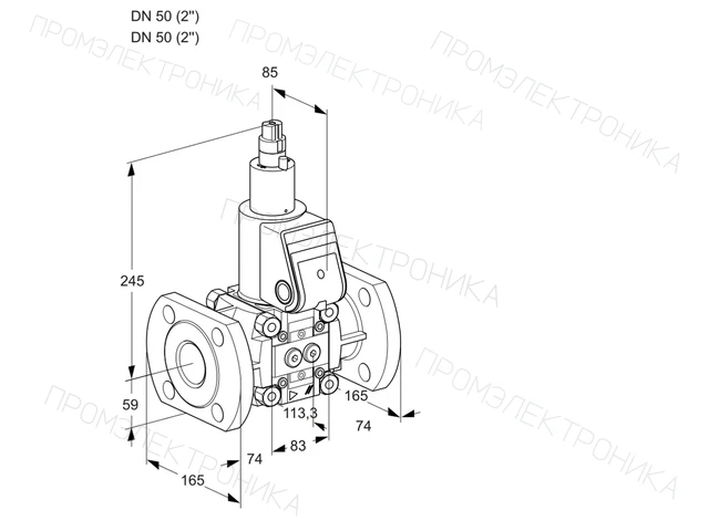 Kromschroder VAS 350F/LW — электромагнитный газовый клапан — 88032084