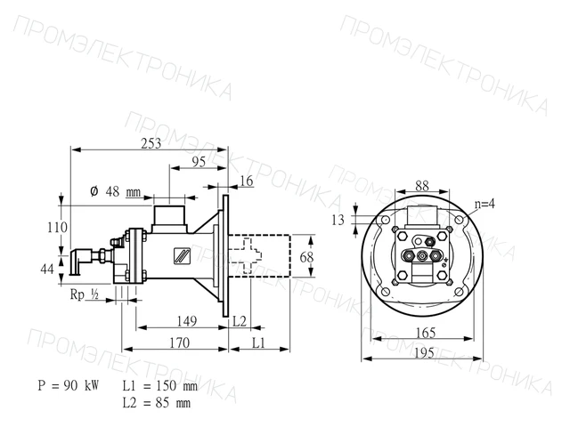 Kromschroder BIOA 65HB-150/85-(34)DB — промышленная газовая горелка — 84299874