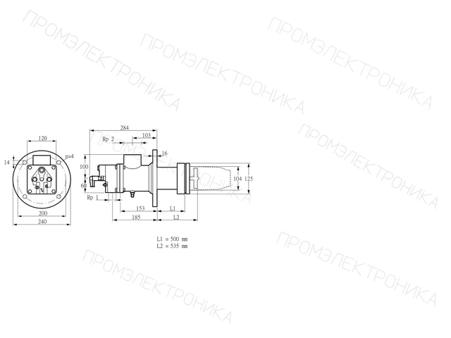 Kromschroder BIC 100HB-500/535-(37)E — промышленная газовая горелка — 84033060