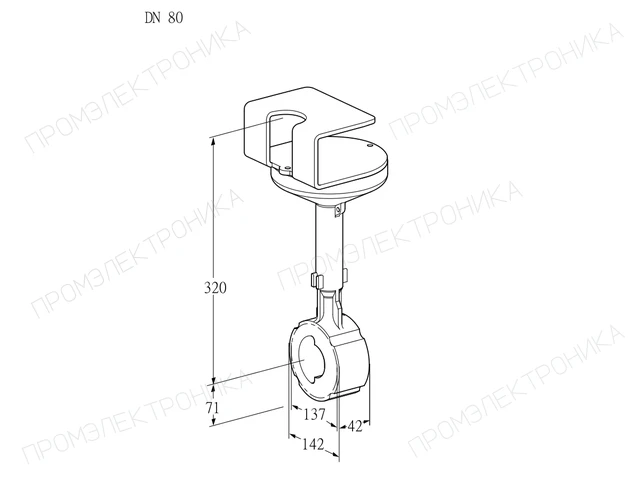 Kromschroder BVHR 80W01A — дисковая поворотная заслонка — 88302703