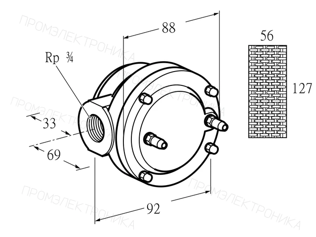 Kromschroder GFK 20R10-6 — газовый фильтр — 81936190