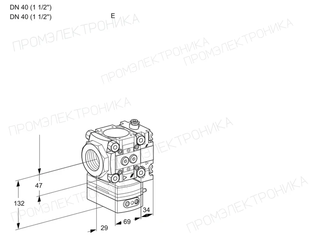 Kromschroder VRH 2E40R/40R05HEVR/PP/PP — регулятор расхода газа — 88101775