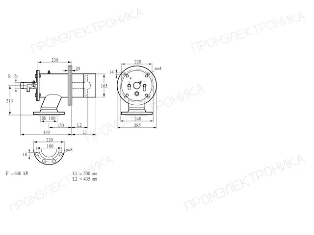 Kromschroder ZIO 165HB-500/435-(18)D — промышленная газовая горелка — 84246154