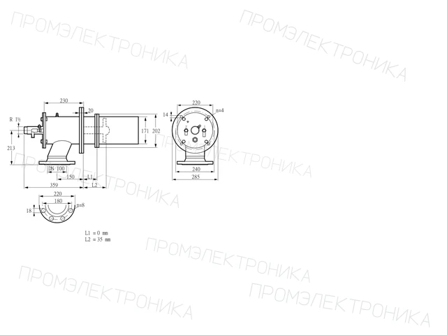 Kromschroder ZIC 165HB-0/35-(18)D — промышленная газовая горелка — 84246518