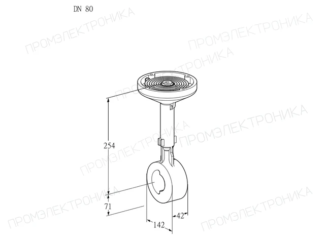 Kromschroder BVH 80Z01A — дисковая поворотная заслонка — 88300159
