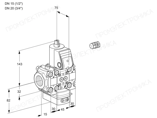 Kromschroder VAD 1E15R/20R05FD-50VWR/PP/PP — регулятор давления газа — 88102104