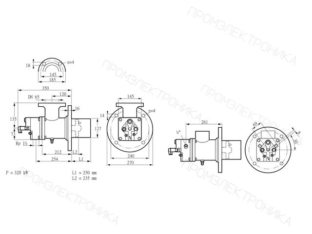 Kromschroder BIO 125KB-250/235-(20E)E — промышленная газовая горелка — 84199055