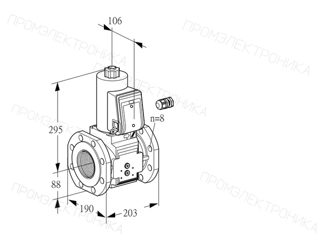 Kromschroder VAS 780F05NK3B/PP/PP — электромагнитный газовый клапан — 88203250