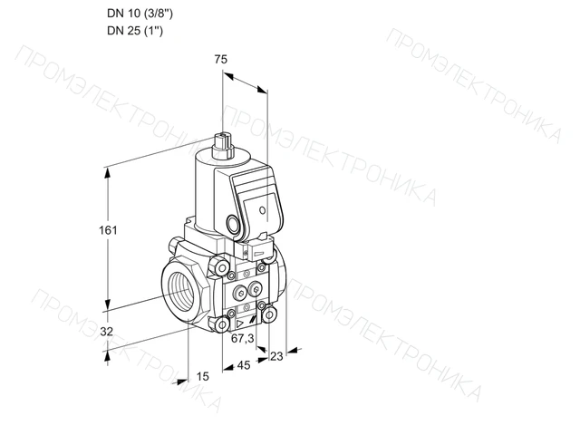 Kromschroder VAS 1T10/25N/NQSR — электромагнитный газовый клапан — 88028336