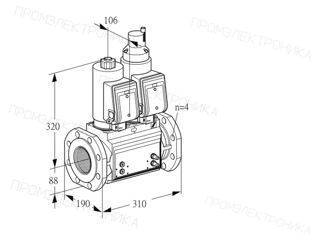 Kromschroder VCS 7T80A05NLQSRB/PPMM/PPMM — двойной электромагнитный газовый клапан — 88207087