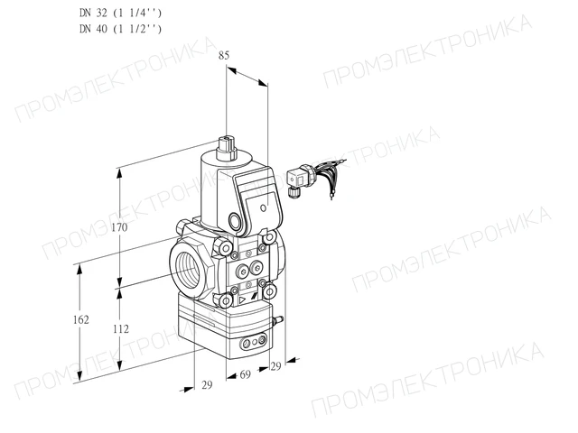 Kromschroder VAD 232/40R/NW-100A — регулятор давления газа — 88017794